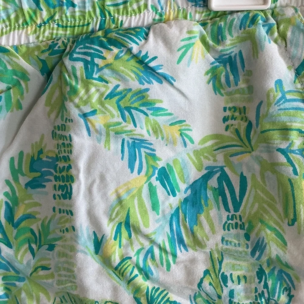 Lilly Pulitzer Green and Pink Women's Cargo Shorts - Picture 2 of 5